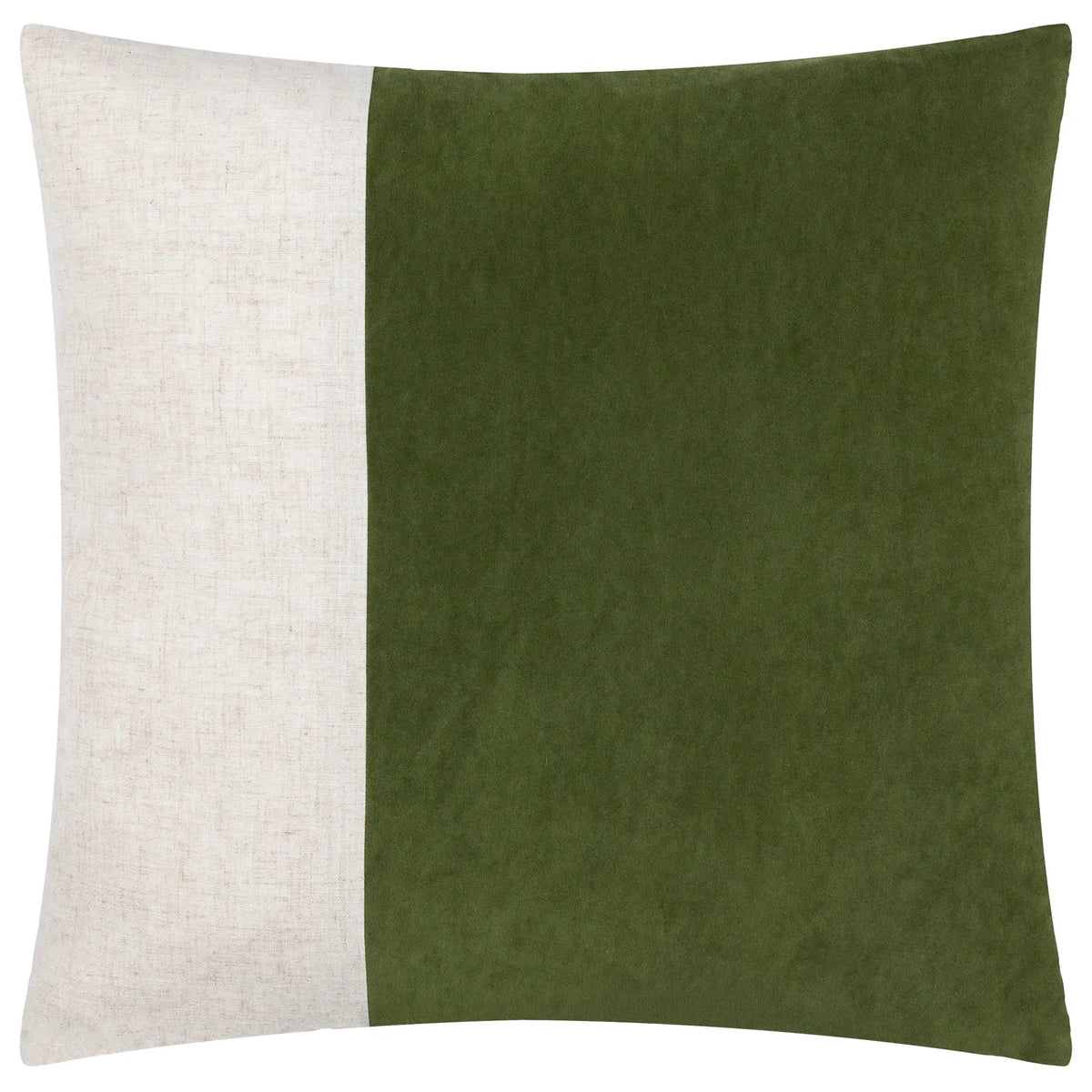 Morden Velvet Olive Cushion Cover or Filled Cushion 50cm x 50cm - additional product view 2