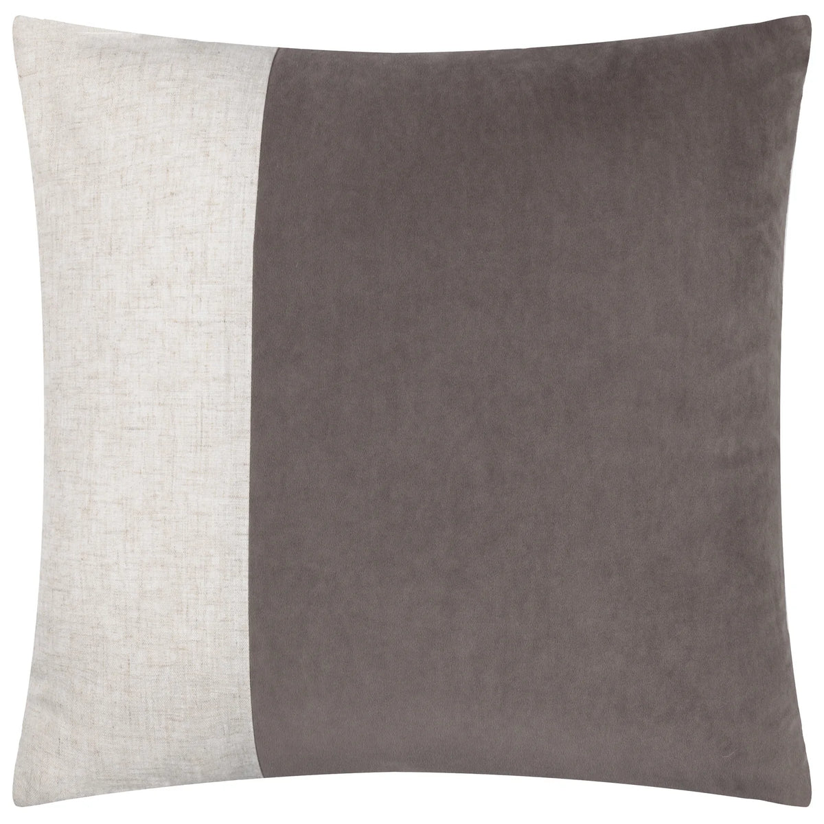 Morden Velvet Taupe Cushion Cover or Filled Cushion 50cm x 50cm - additional product view 2