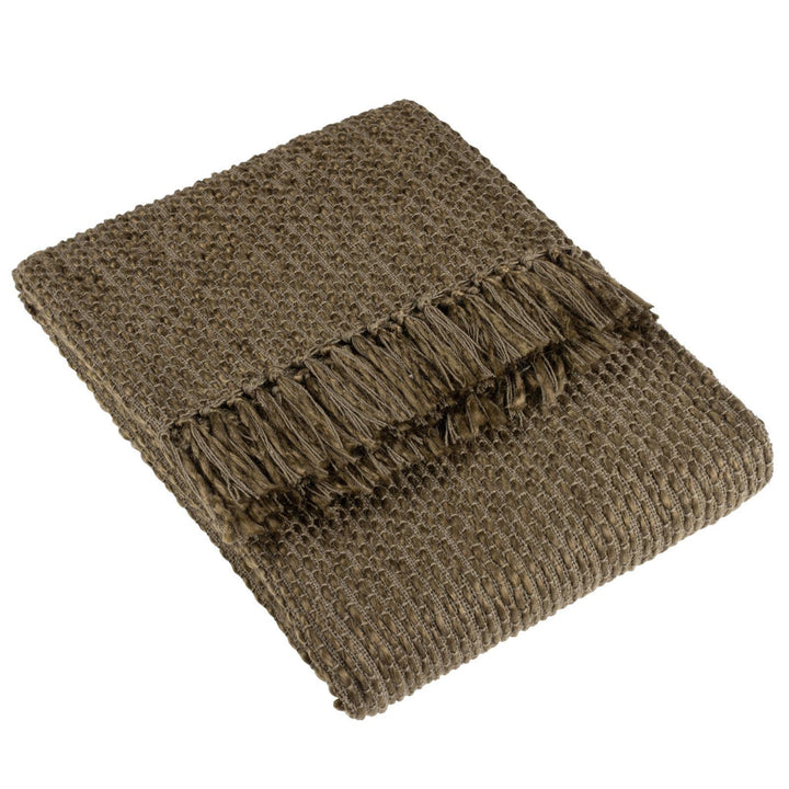 Morni Woven Fringed Throw Willow - Ideal