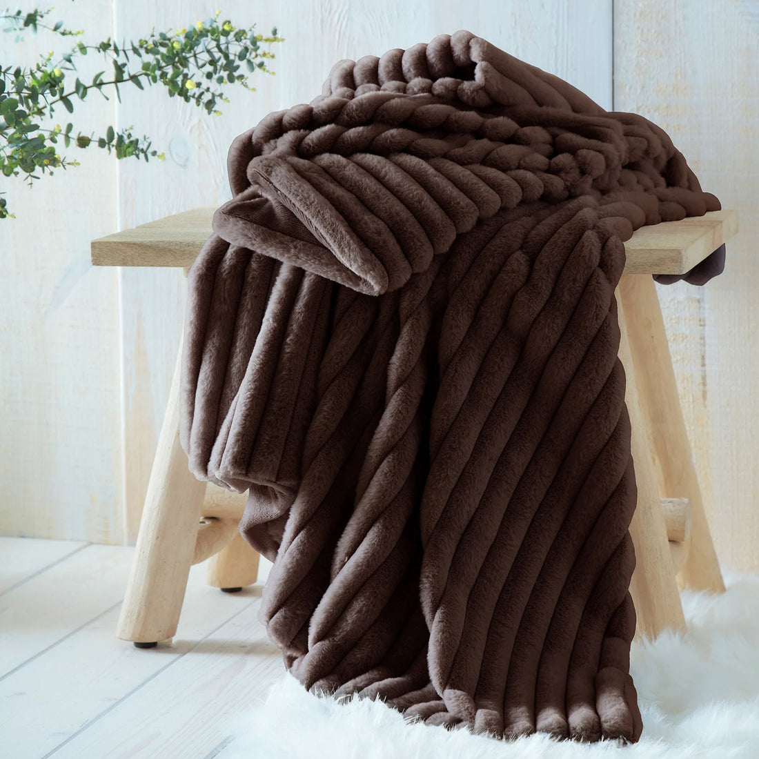 Morritz Chocolate Bedspread 130 x 180cm
