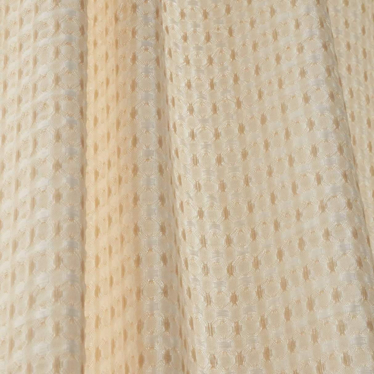 Pineapple Elephant Muscat Waffle 140x183cm Slot Top Voile Curtain Panel Natural