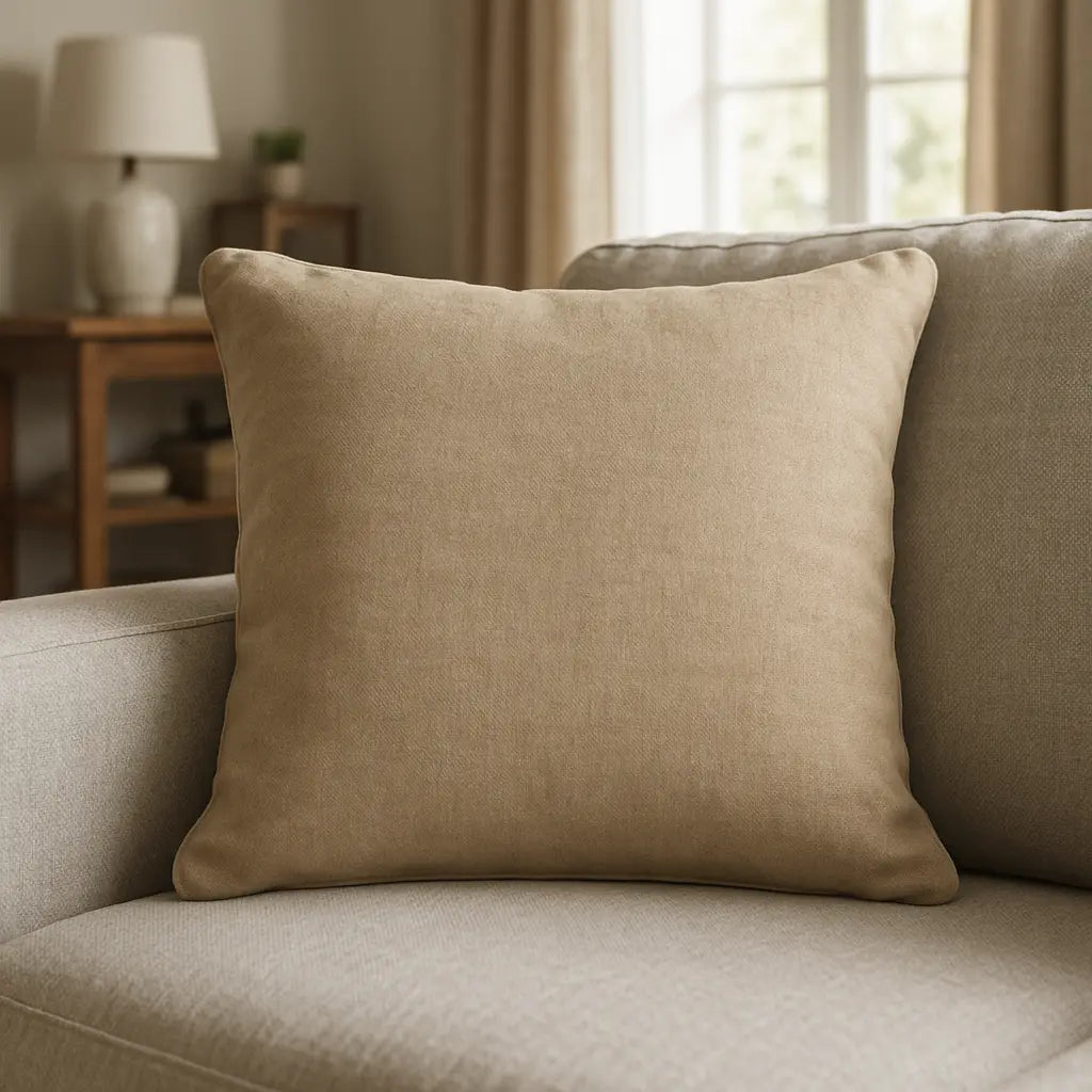 Sorbonne 100% Cotton Natural Cushion Cover 43cm x 43cm ( 43cm x 43cm )