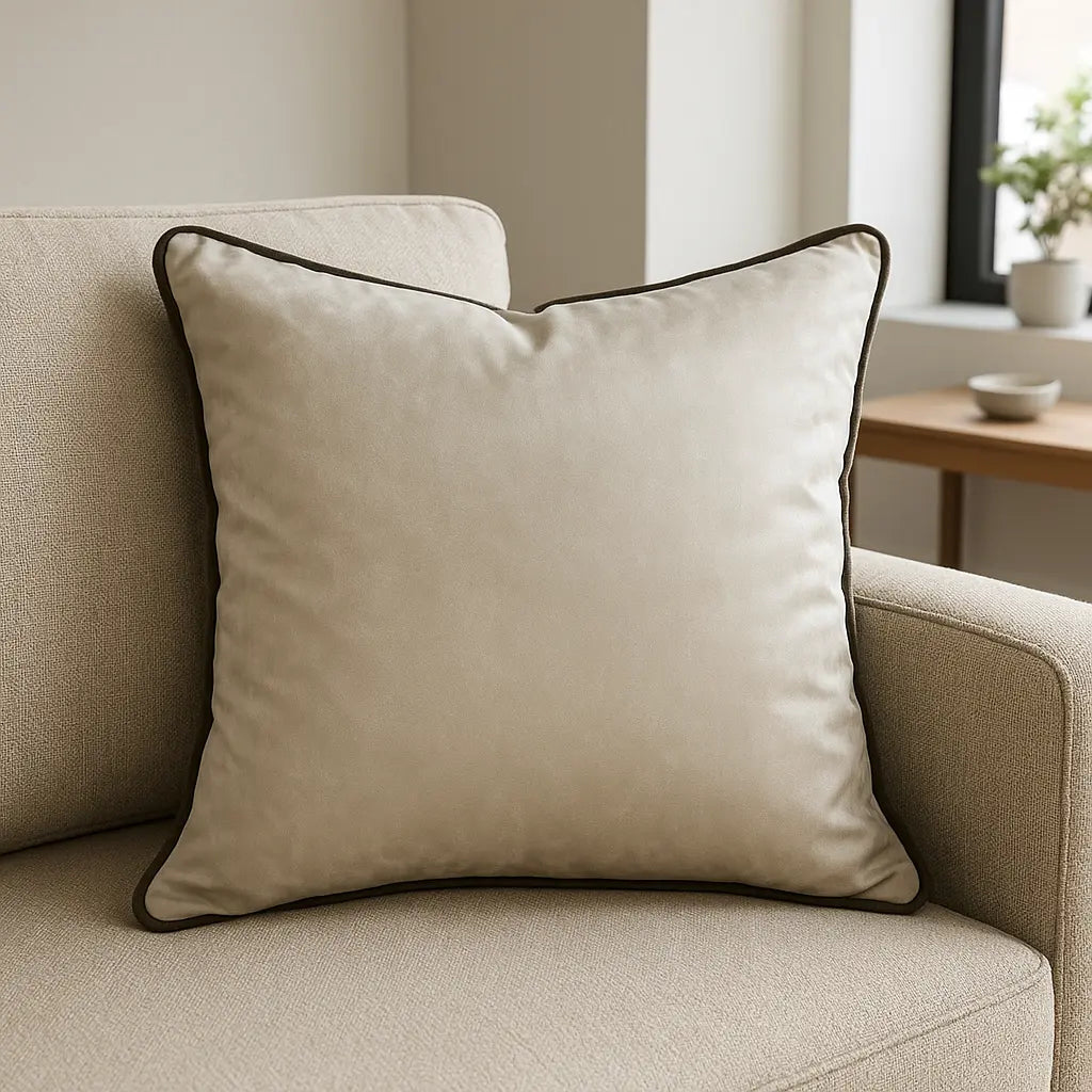 Rapport Home Piped Velvet Cushion Covers 43cm Square Collection 11