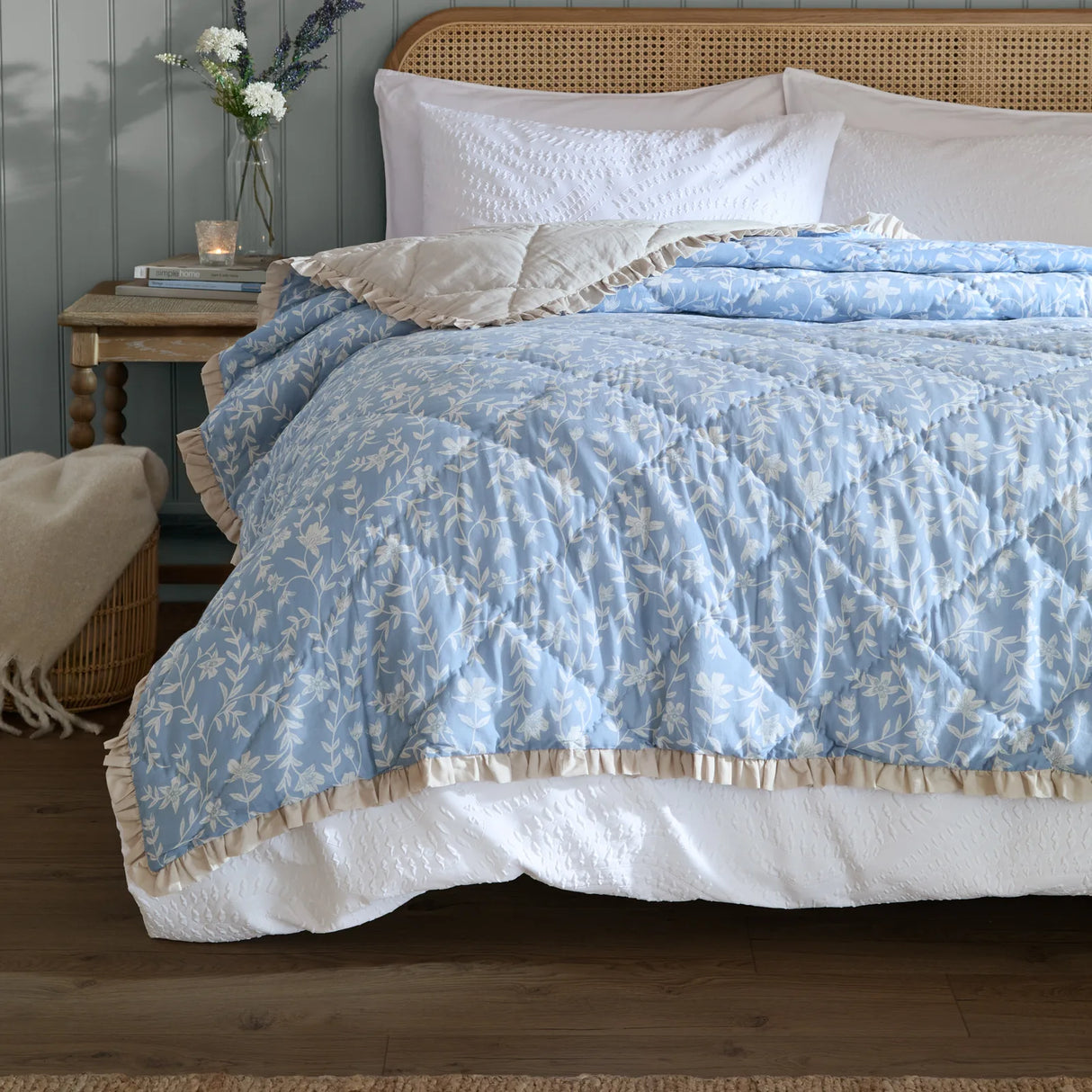 Nature Amelia Quilted Bedspread Delph Blue - image 2