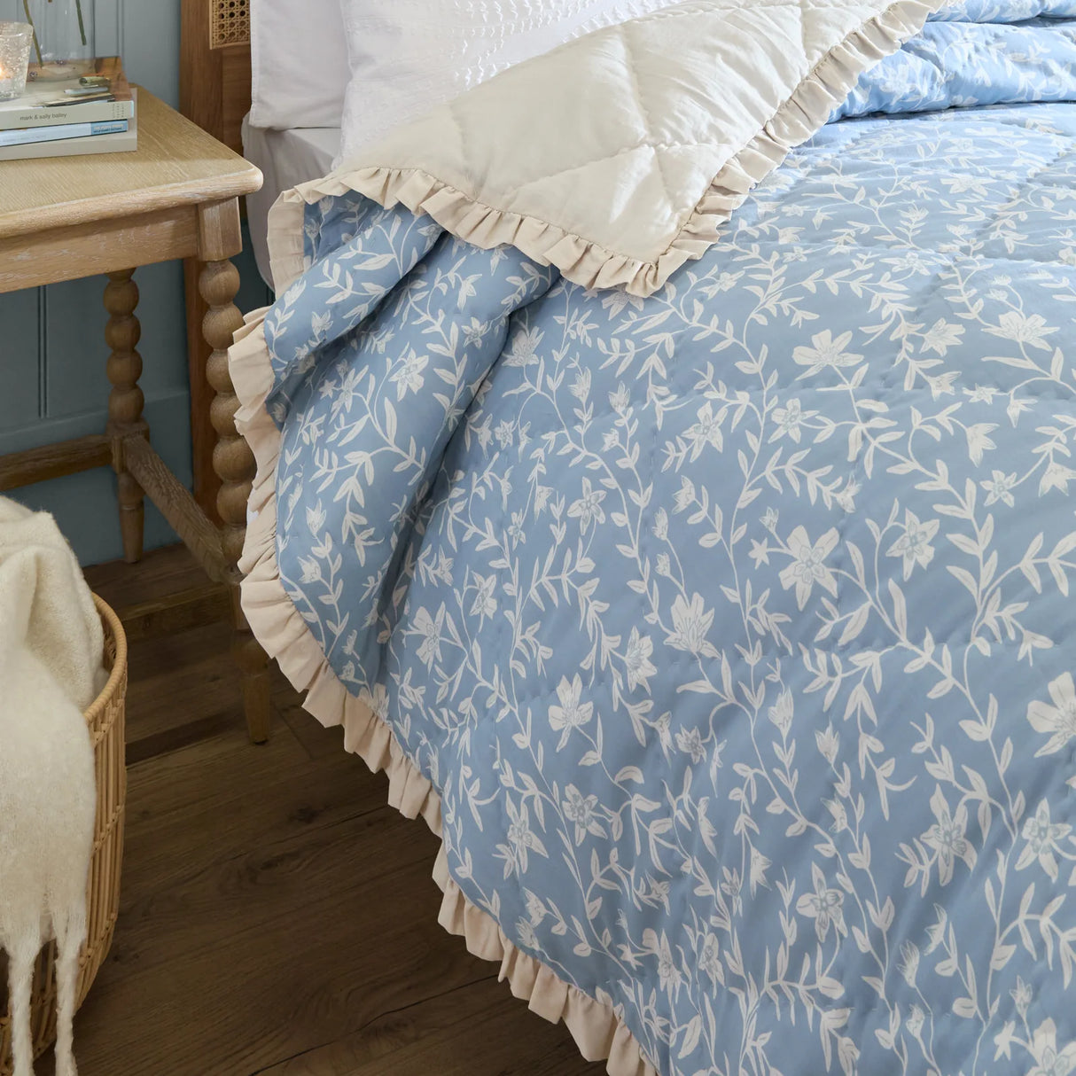 Nature Amelia Quilted Bedspread Delph Blue - image 3
