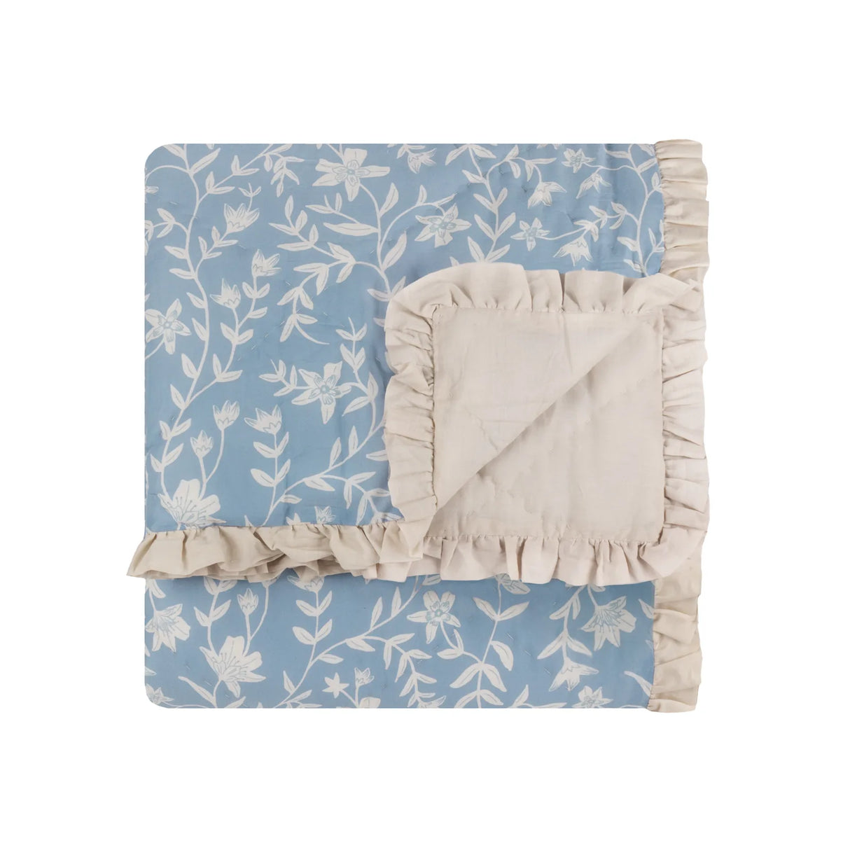 Nature Amelia Quilted Bedspread Delph Blue - image 4