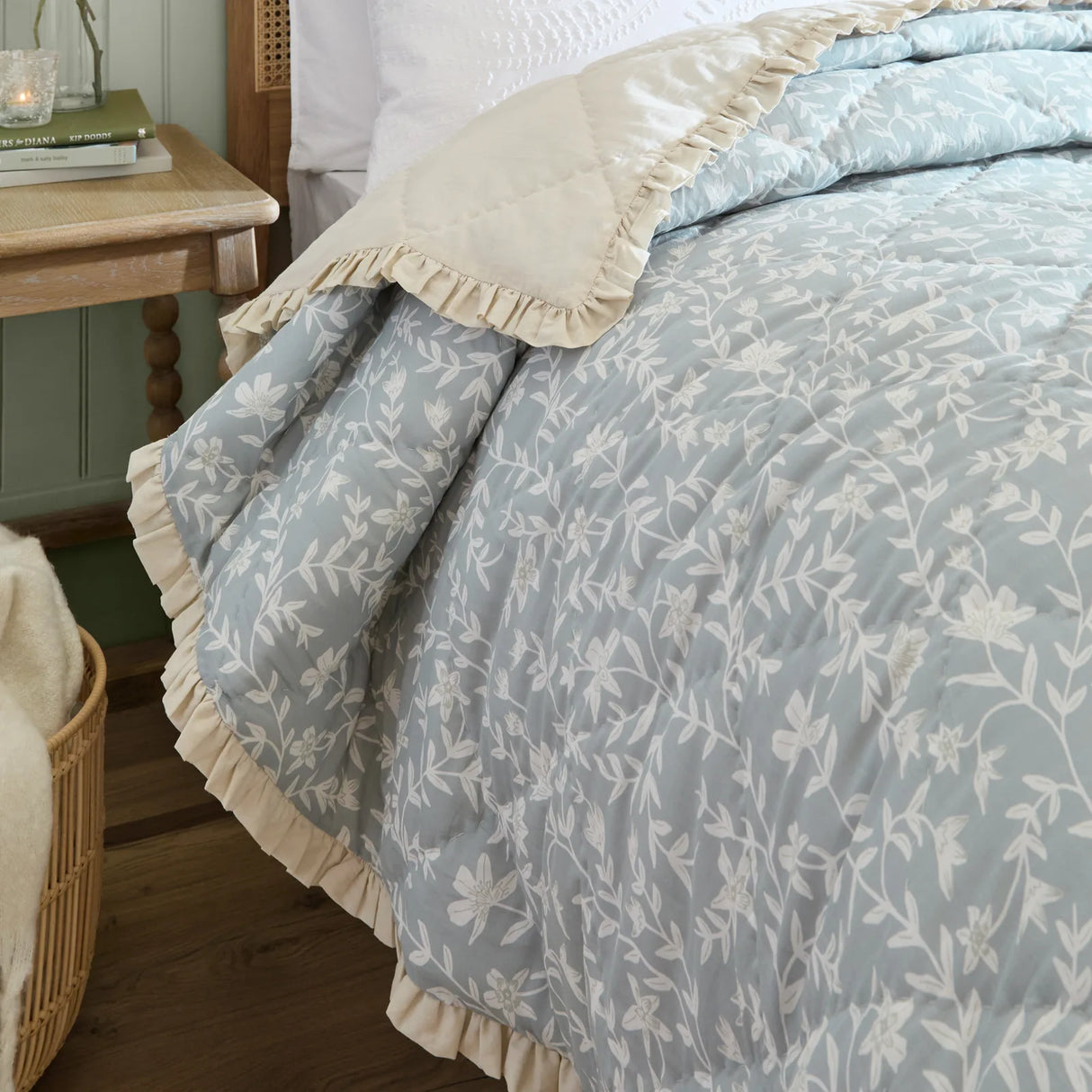 Nature Amelia Quilted Bedspread Seafoam - image 3
