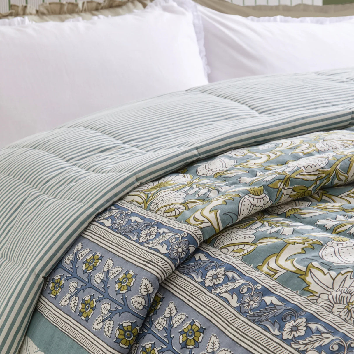 Nature Annabelle 100% Cotton Bedspread Blue - image 3