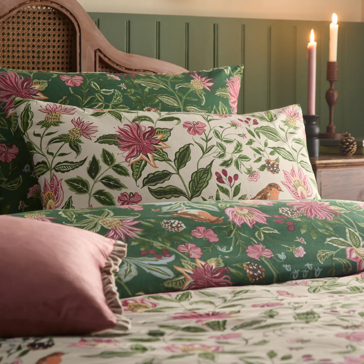 Nature Beatrice Reversible Floral Duvet Cover Set Multicolour - image 4