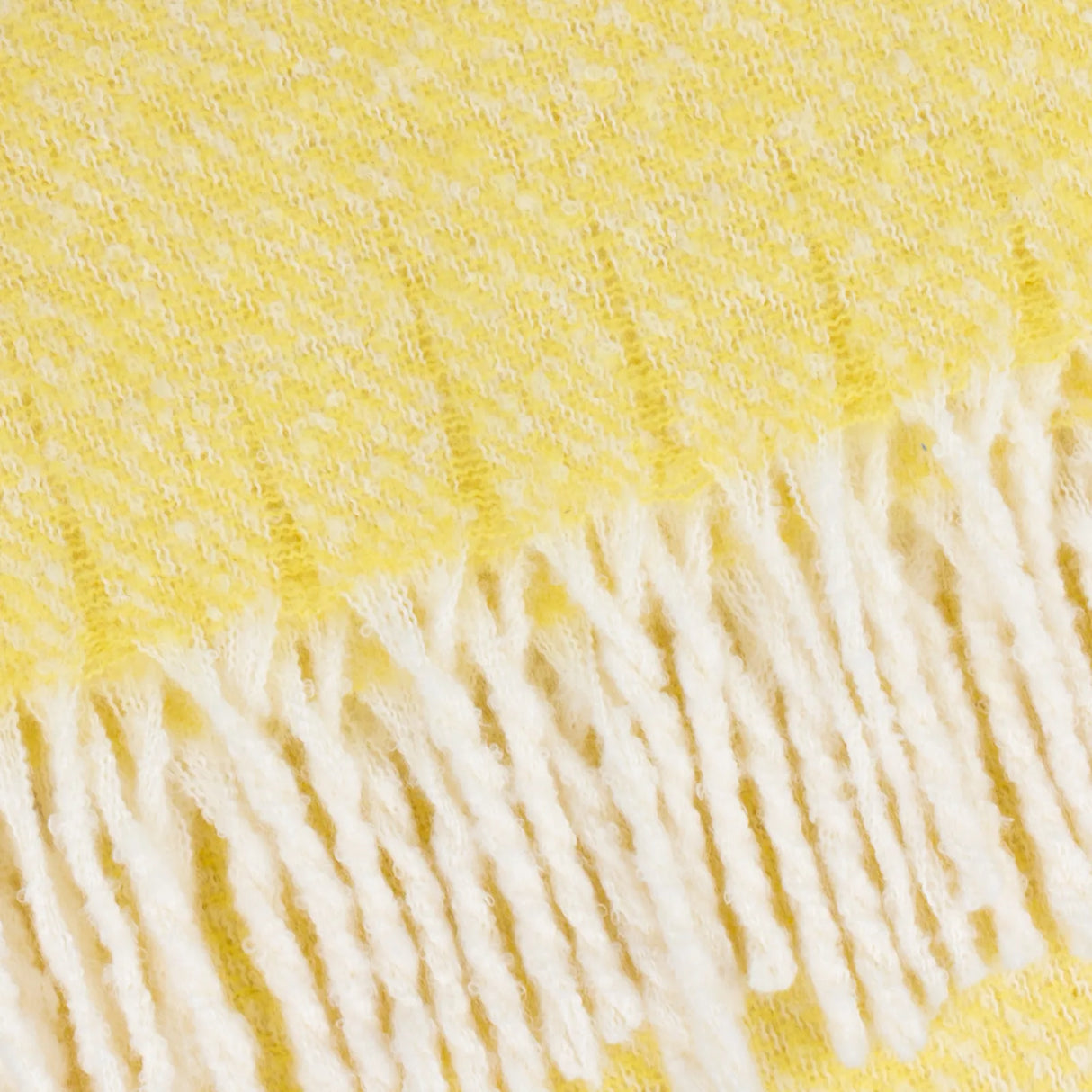 Nature Isla Woven Tasselled Throw Butter Yellow 130 x 180cm - image 4
