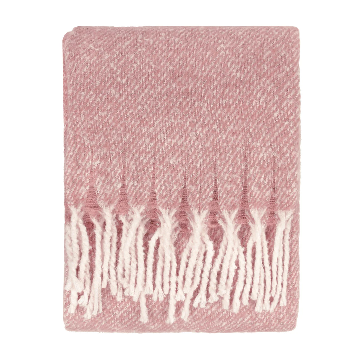 Nature Isla Woven Tasselled Throw Pink/Heather 130 x 180cm - image 2