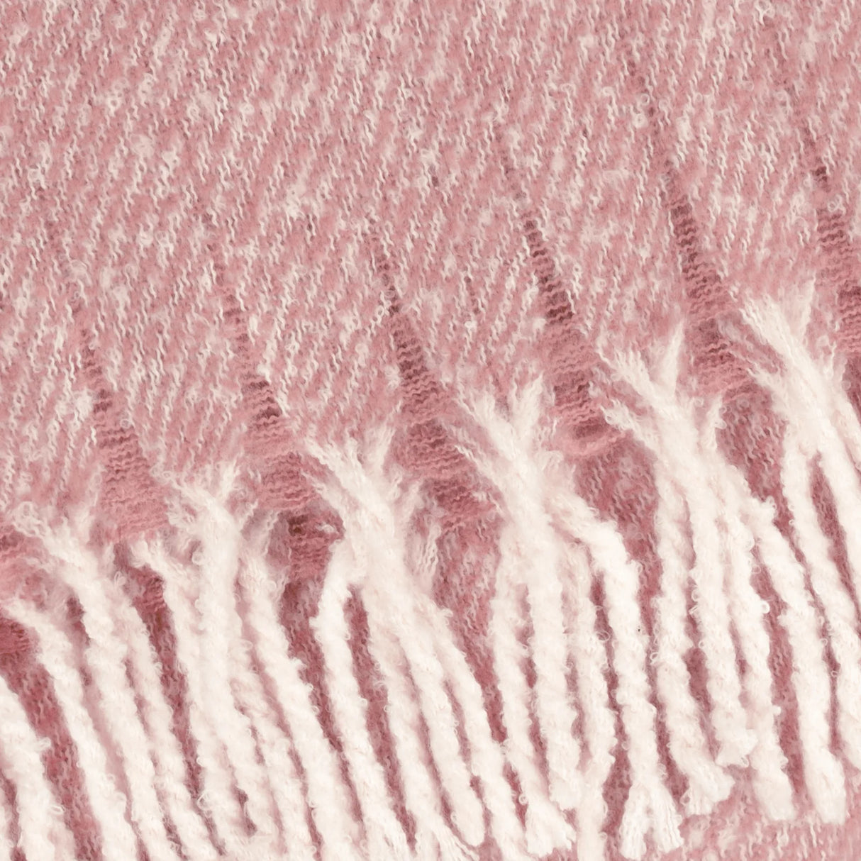 Nature Isla Woven Tasselled Throw Pink/Heather 130 x 180cm - image 4