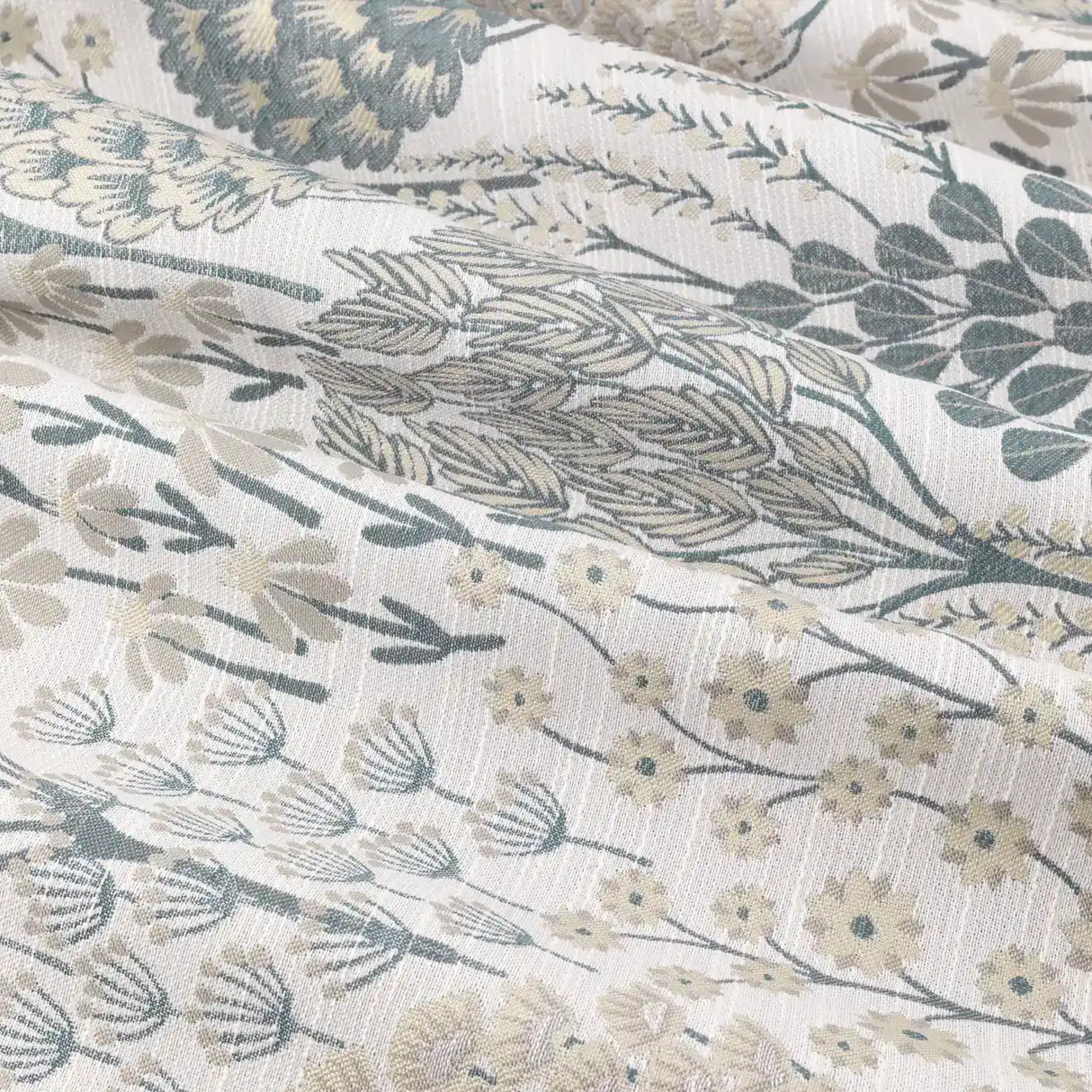 Nature Ophelia Fully Lined Floral Jacquard Eyelet Curtains Wedgewood - image 6
