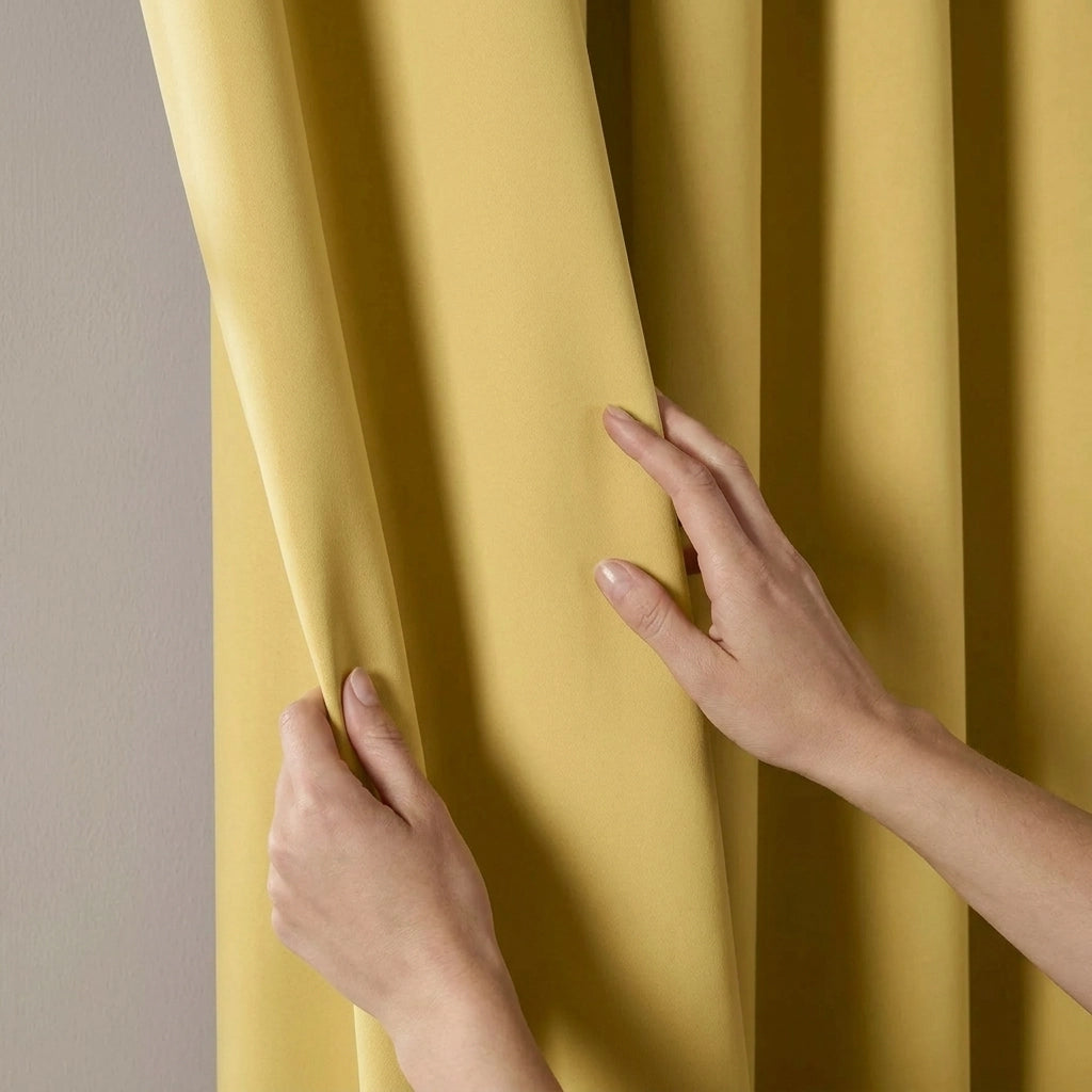 100% Blackout Tape Top Pencil Pleat Curtains 15