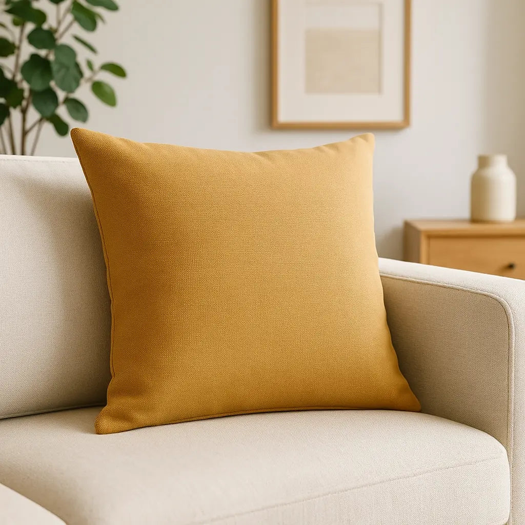Essential Ochre Cushion Cover 45cm x 45cm ( 45cm x 45cm )