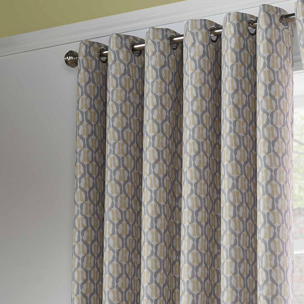 Cambourne Thermal Eyelet Curtains Ochre