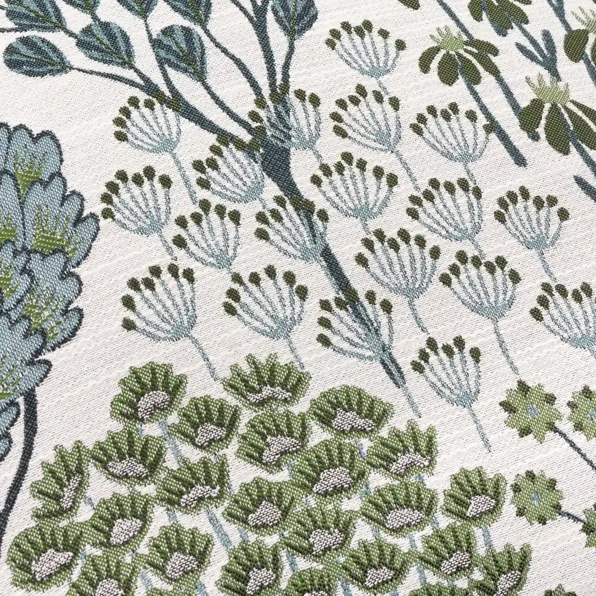 Ophelia Floral Jacquard Cushion Cover Thyme/Mineral 50 x 50cm - image 4