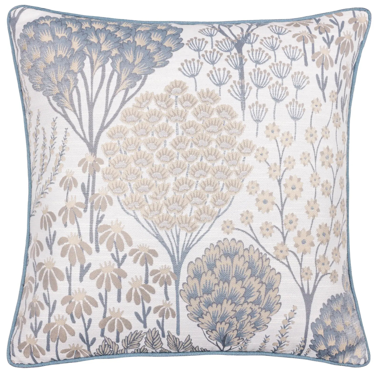 Ophelia Floral Jacquard Cushion Cover Wedgewood 50 x 50cm - image 2