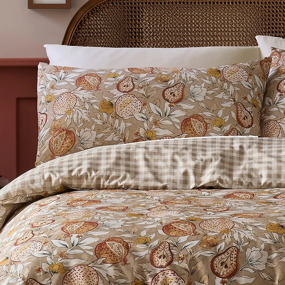 Orchard Pears Natural Polycotton Duvet Cover Set - product image 2