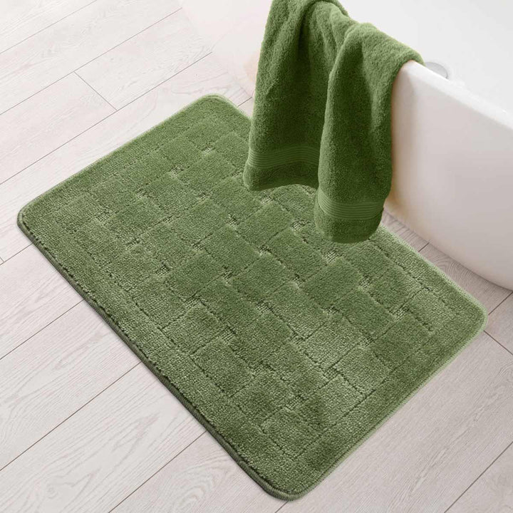 Orkney Bath Mat Sage Green 45x75cm - Ideal