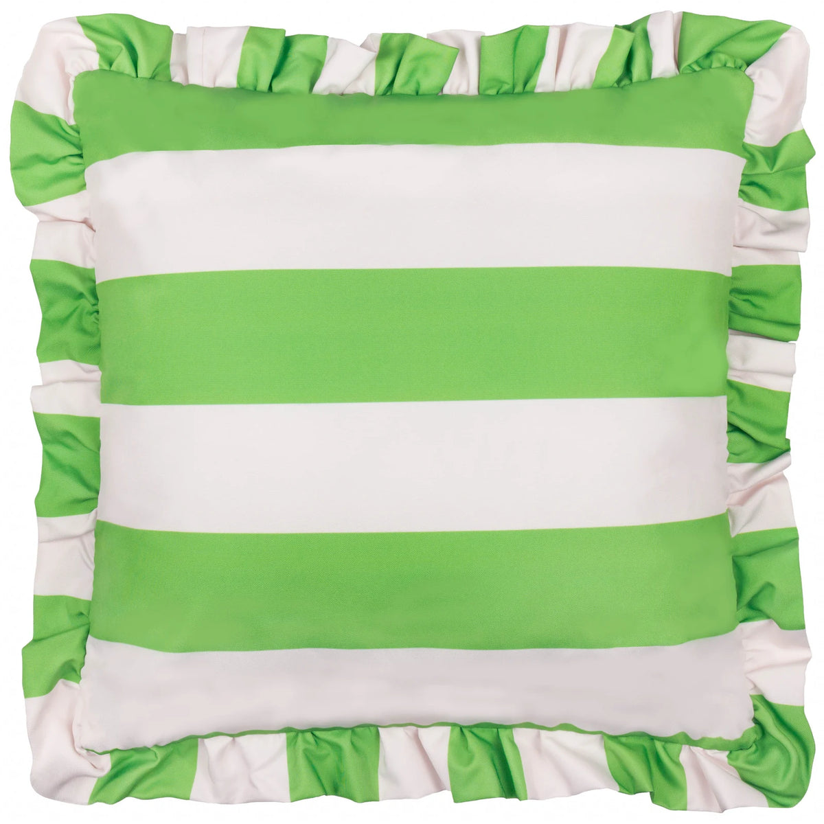 Palm Royale Stripe Outdoor Green Cushion Cover or Filled Cushion 50cm x 50cm - additional product view 2