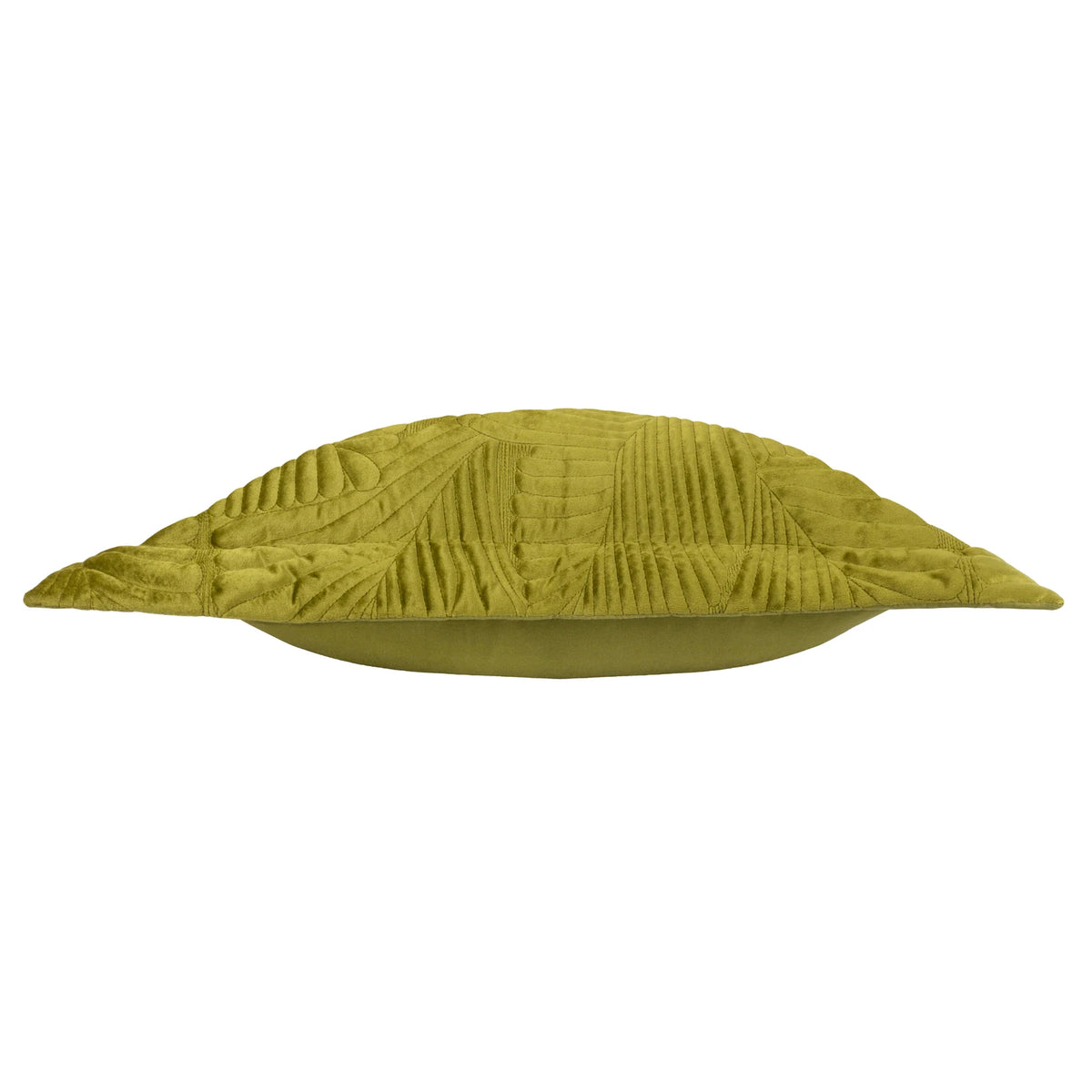Palmeria Quilted 100% Cotton Velvet Moss Cushion Cover 60cm x 60cm - additional product view 3