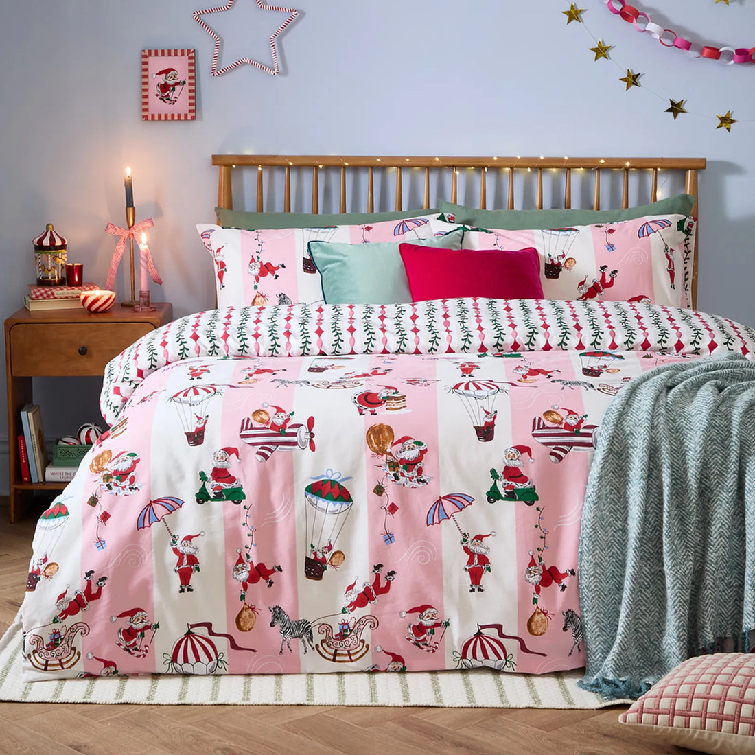 Passport to the North Pole Christmas Reversible Duvet Cover Set