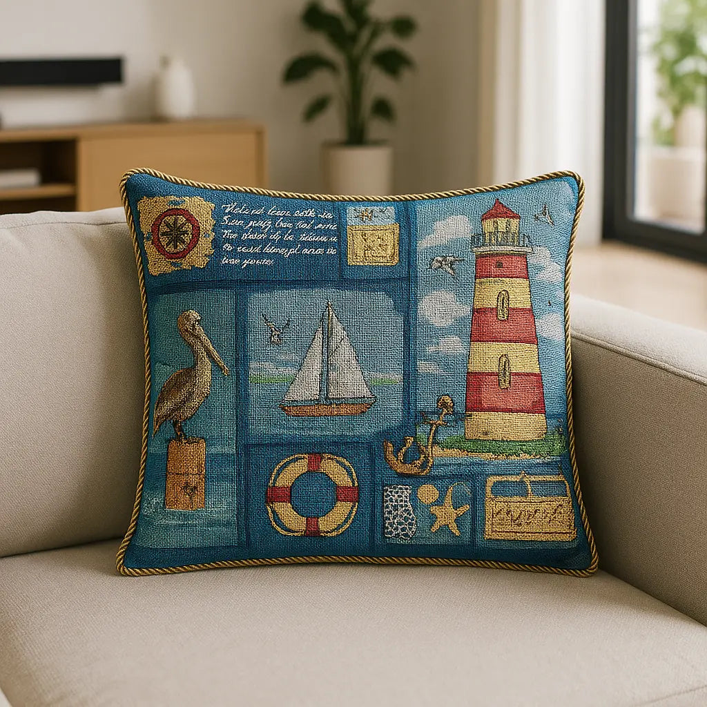 Tapestry Velvet Cushion Cover 45cm x 45cm - Pelican