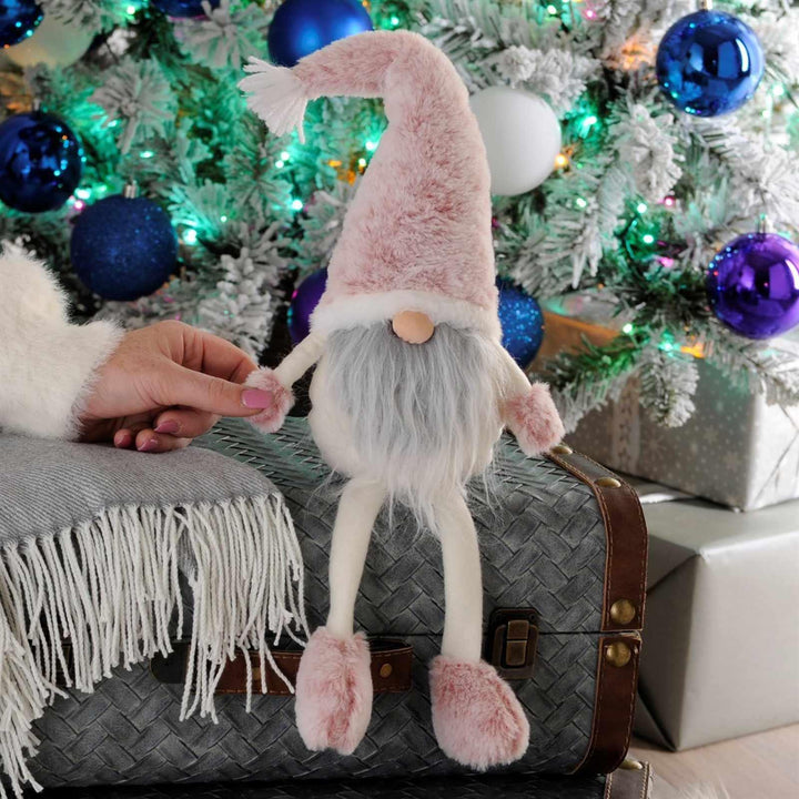 Pink Faux Fur Hat Dangly Leg Gonk - Ideal