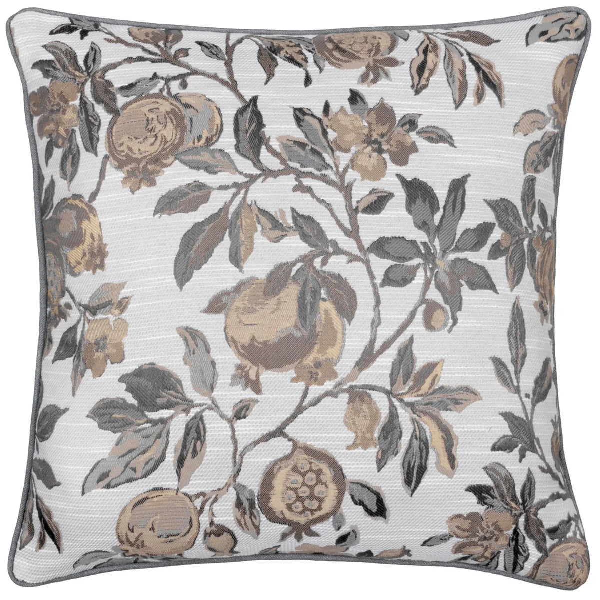 Pomegranate Jacquard Natural Cushion Cover 50cm x 50cm - additional product view 1