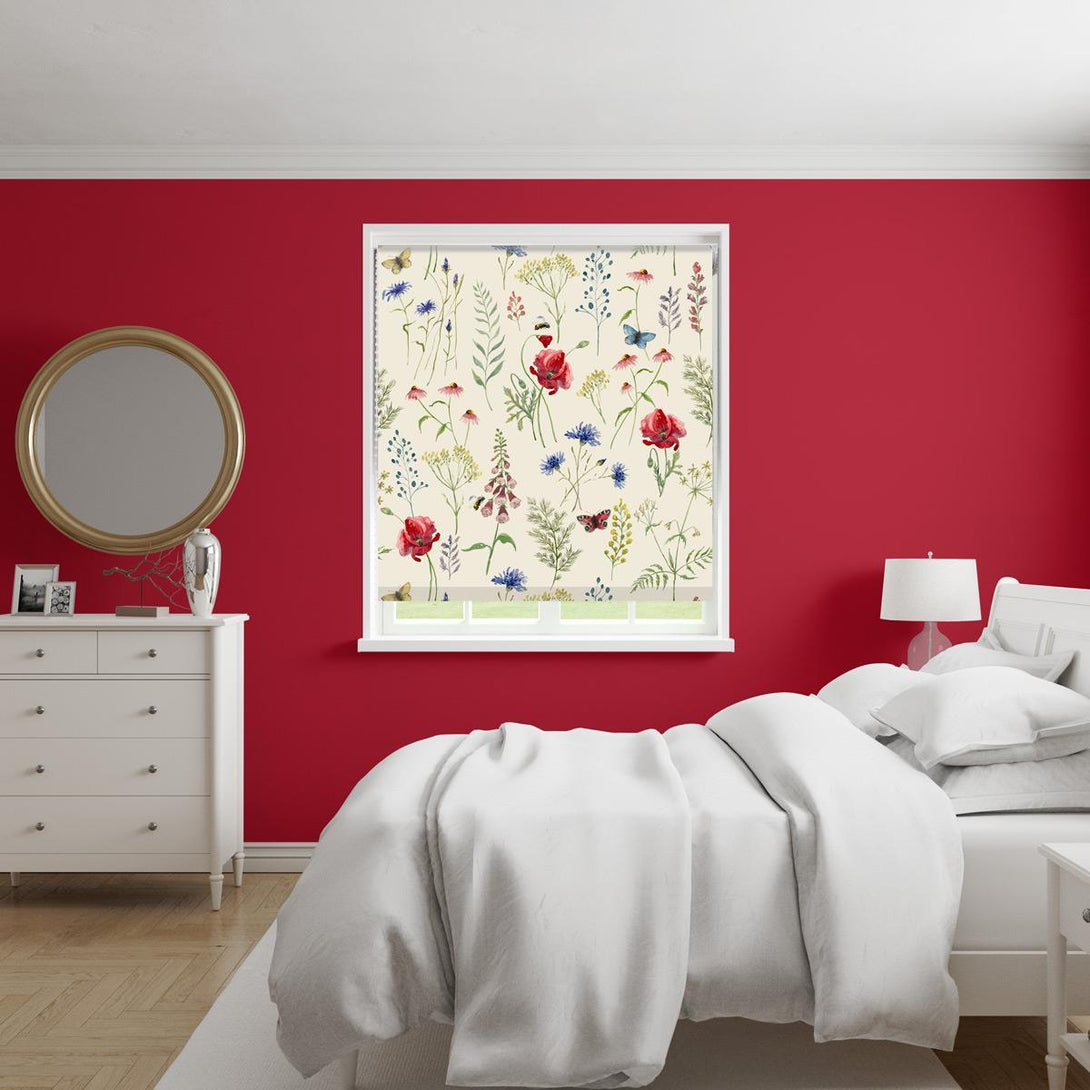 Poppy Made to Measure Roller Blind (Dim Out) Red - Ideal