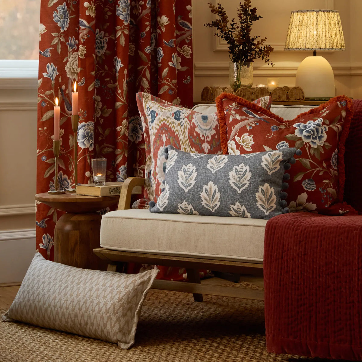 Porcelain Garden Rust Cushion Cover 50cm x 50cm - additional product view 8