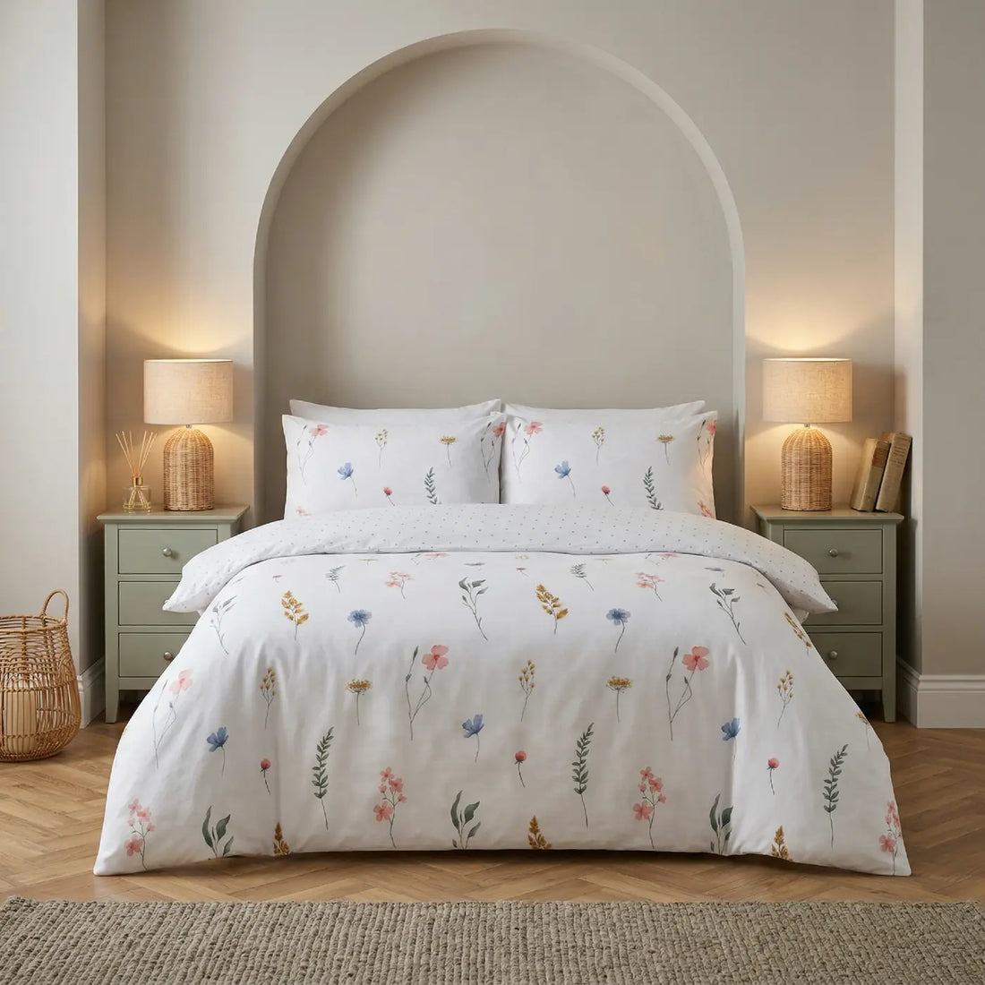 Pressed Flowers Duvet Cover Set - Multi
