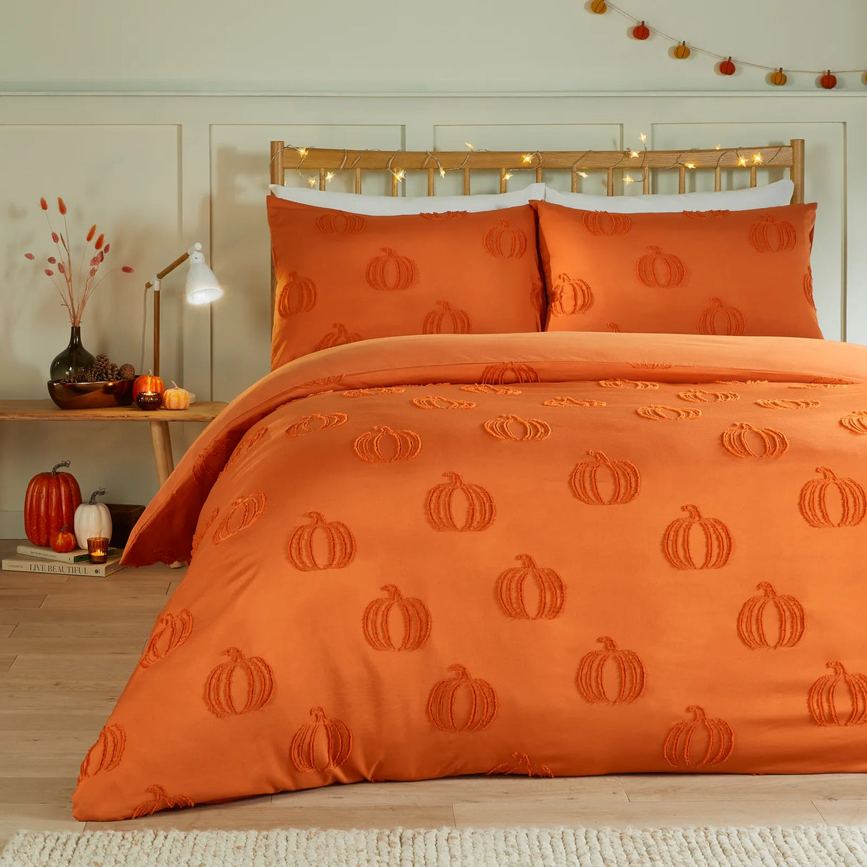 Pumpkin Fields Soft Touch Tufted Duvet Cover Set Multicolour - image 2