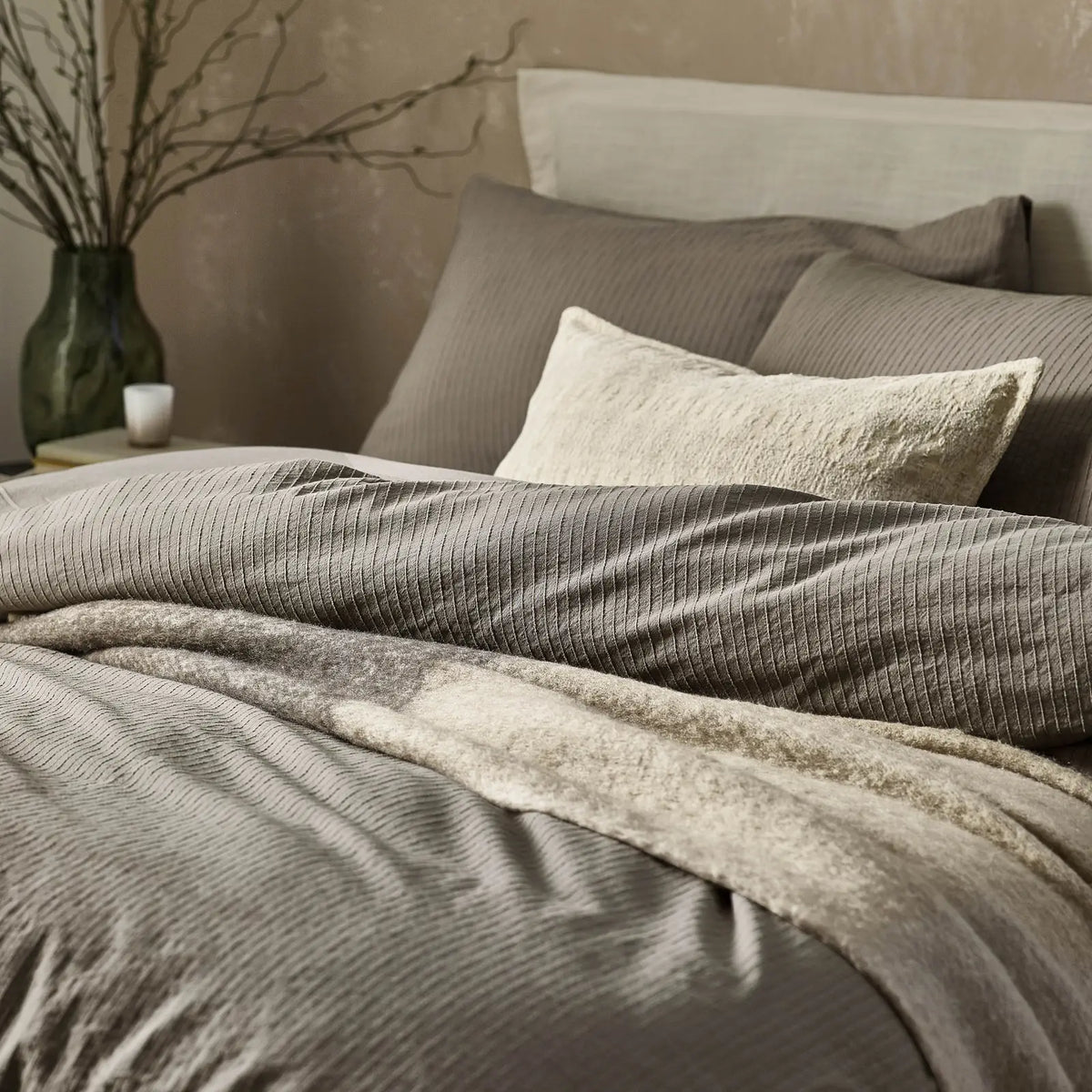 Ramas 100% Cotton Chalk Cushion Cover or Filled Cushion 40cm x 60cm - additional product view 6