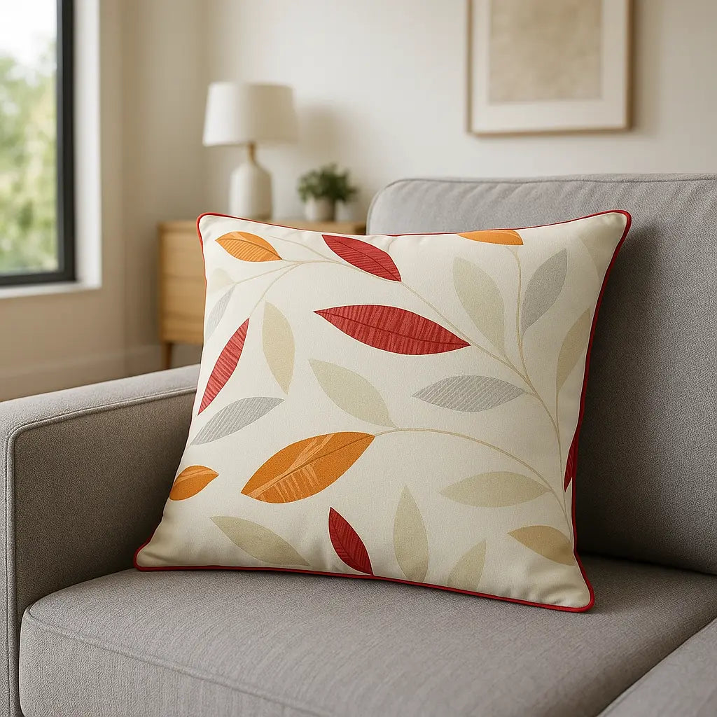 Beechwood Patterned Cushion Cover 43cm x 43cm (17" x 17") - Red
