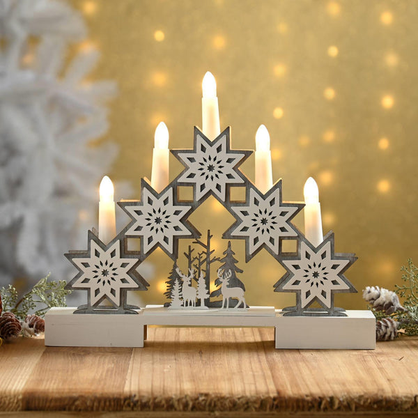 Reindeer Star Christmas Candle Bridge - Ideal