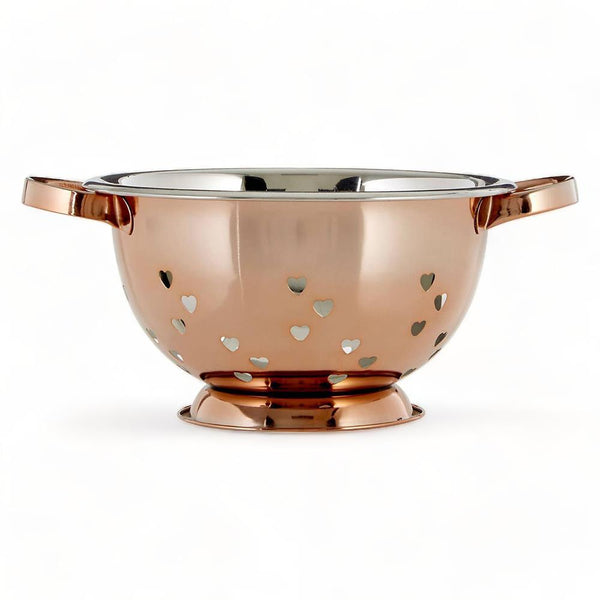 Rose Gold Stainless Steel Hearts Colander - Ideal