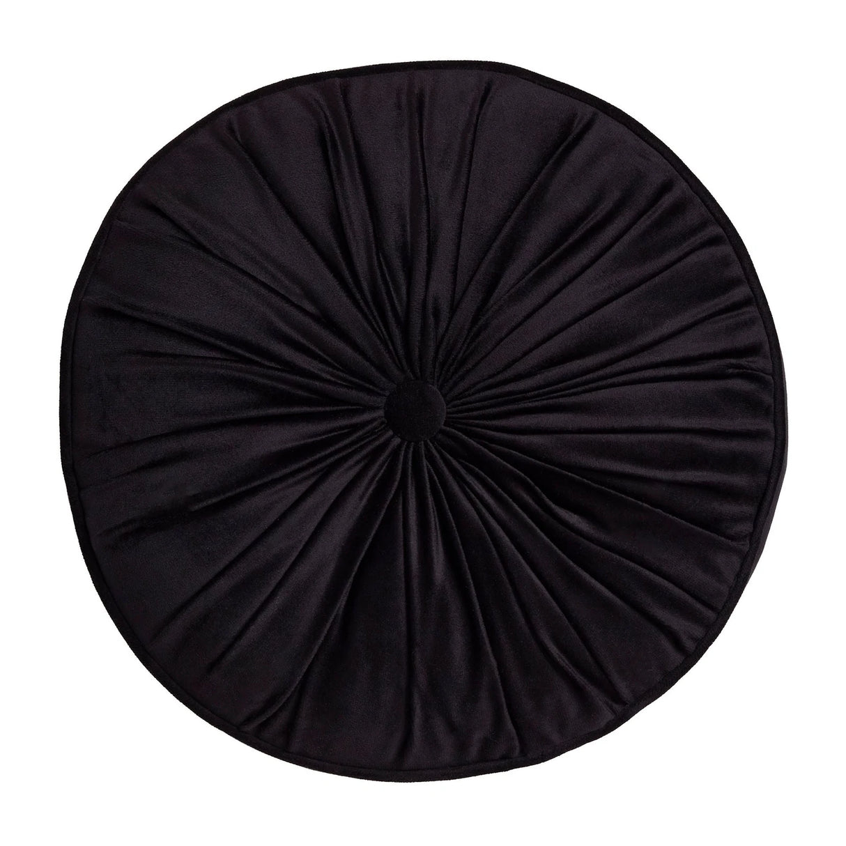 Round Pleat Black Round Filled Cushion 40cm - product image 2