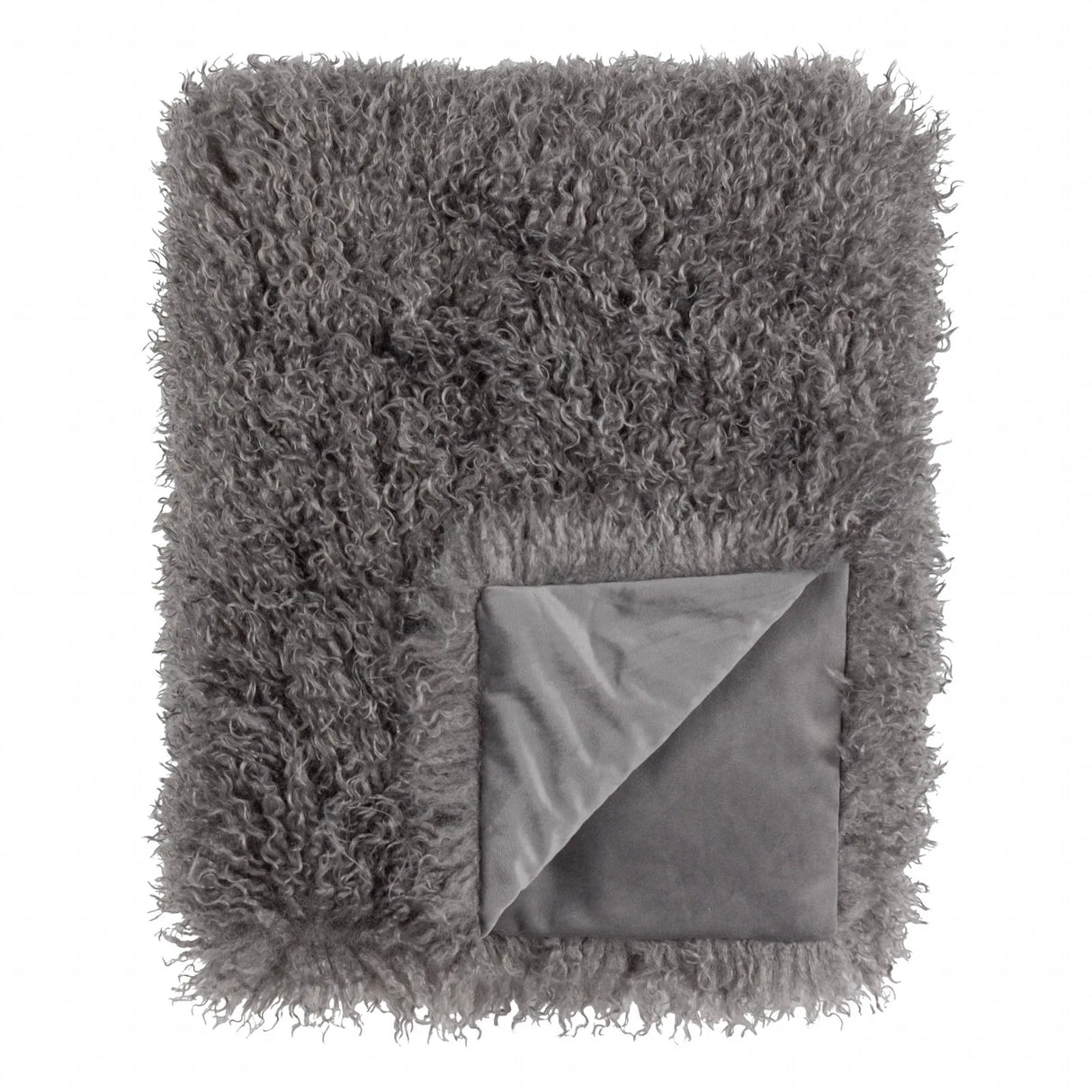Rowan Faux Fur Throw Grey 130 x 175cm - image 5
