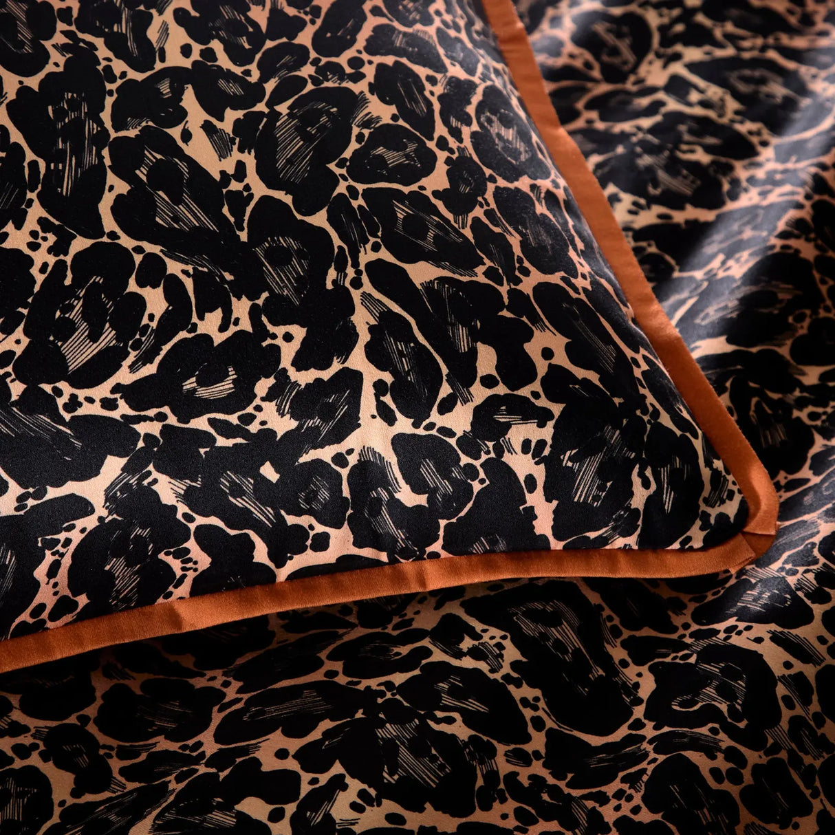 Roxy Leopard Print Black 100% Cotton Duvet Cover Set - product image 3