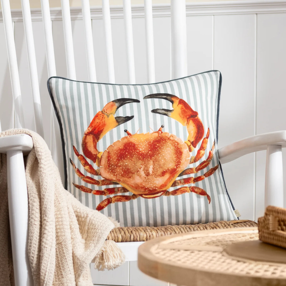 Salcombe Crab Piped Cushion Cover Multicolour 43 x 43cm - image 1