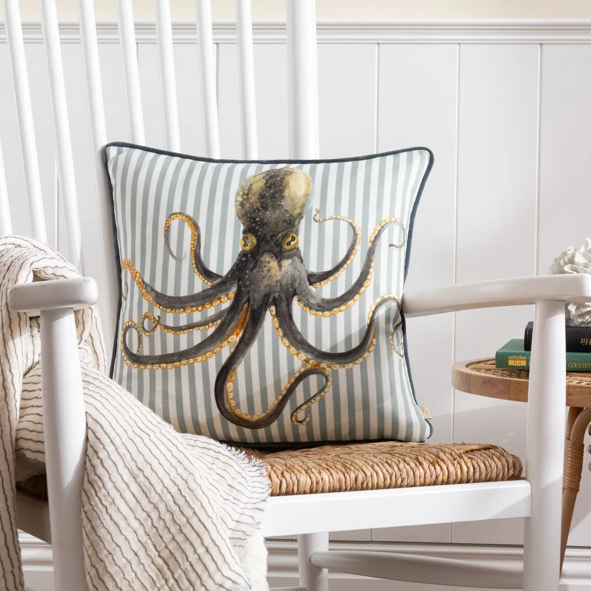 Salcombe Octopus Piped Cushion Cover Multicolour 43 x 43cm - image 1