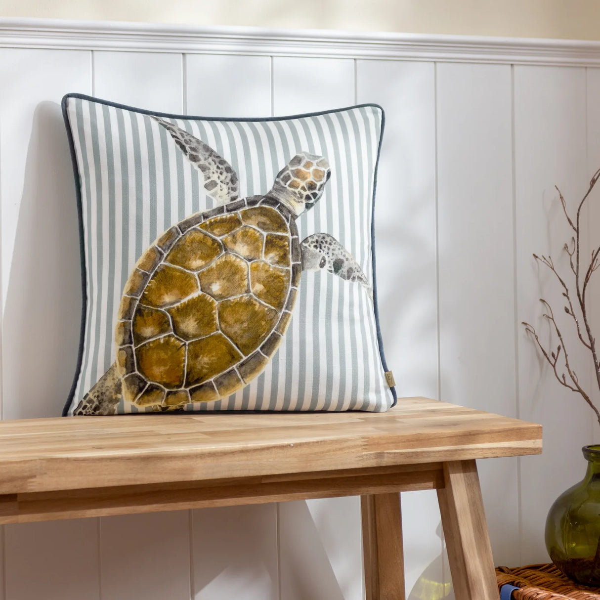 Salcombe Turtle Piped Cushion Cover Multicolour 43 x 43cm - image 1