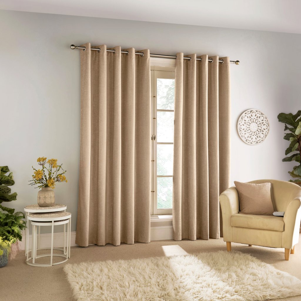 Savoy Chenille Blackout Eyelet Curtains by Enhanced Living