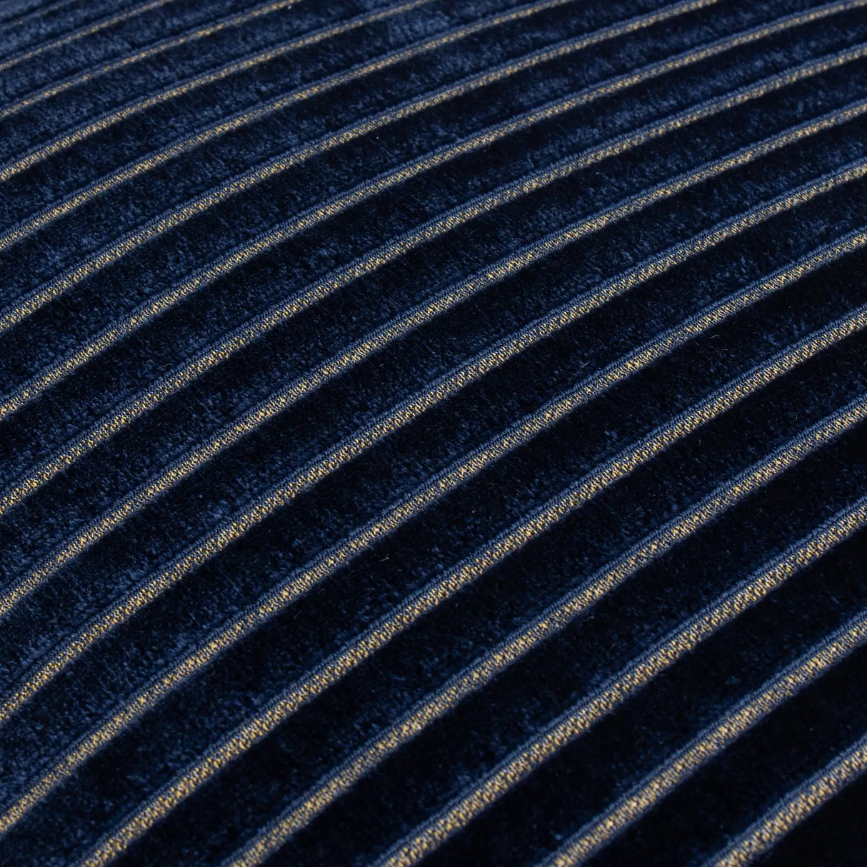 Savoy Stripe Velvet Cushion Cover Navy 50 x 50cm - image 5