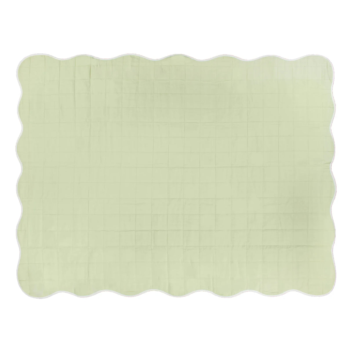 Scallop Quilted Bedspread Sage - image 4