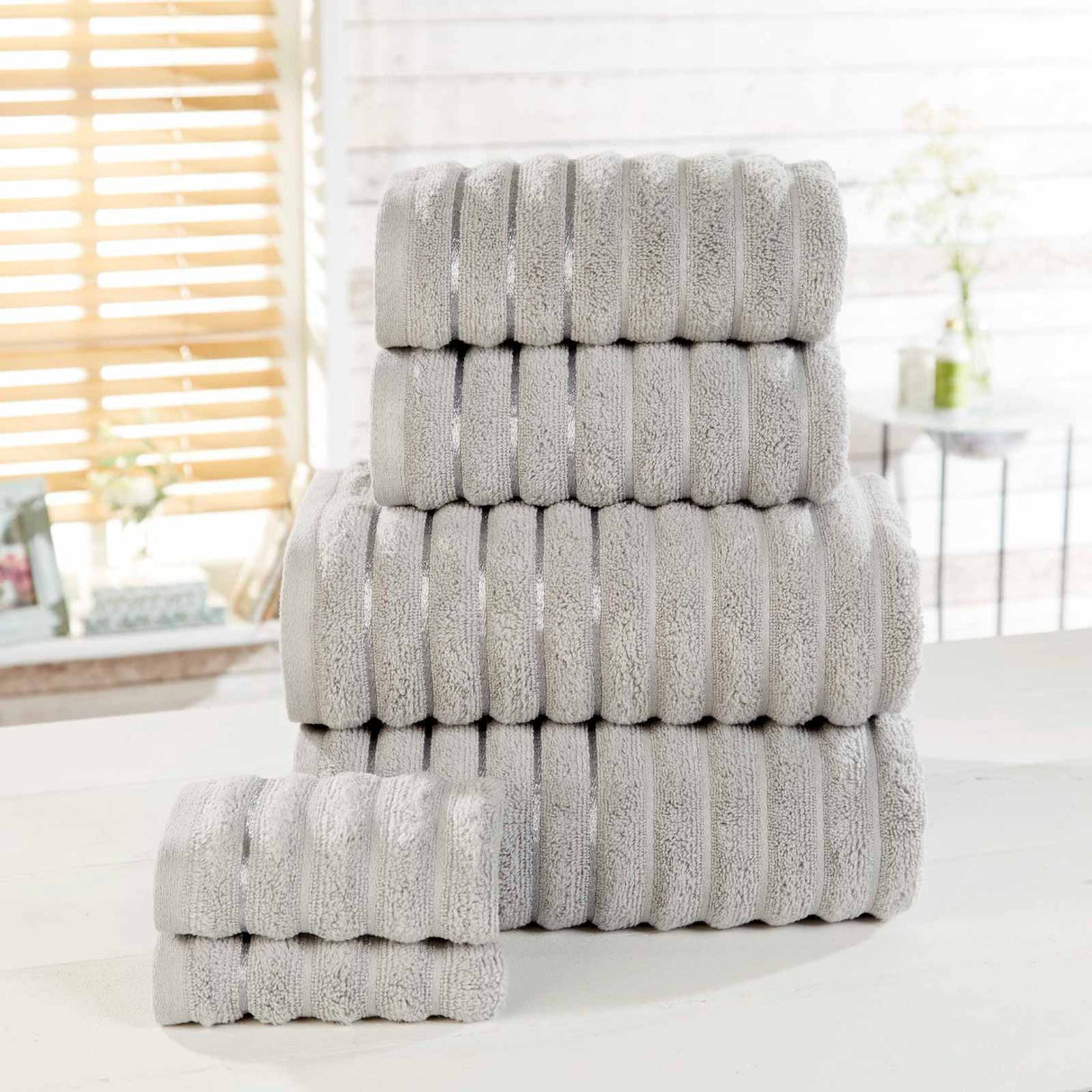 Ribbed 600gsm Towel Bale Set - 2 Piece and 6 Piece by Rapport Home