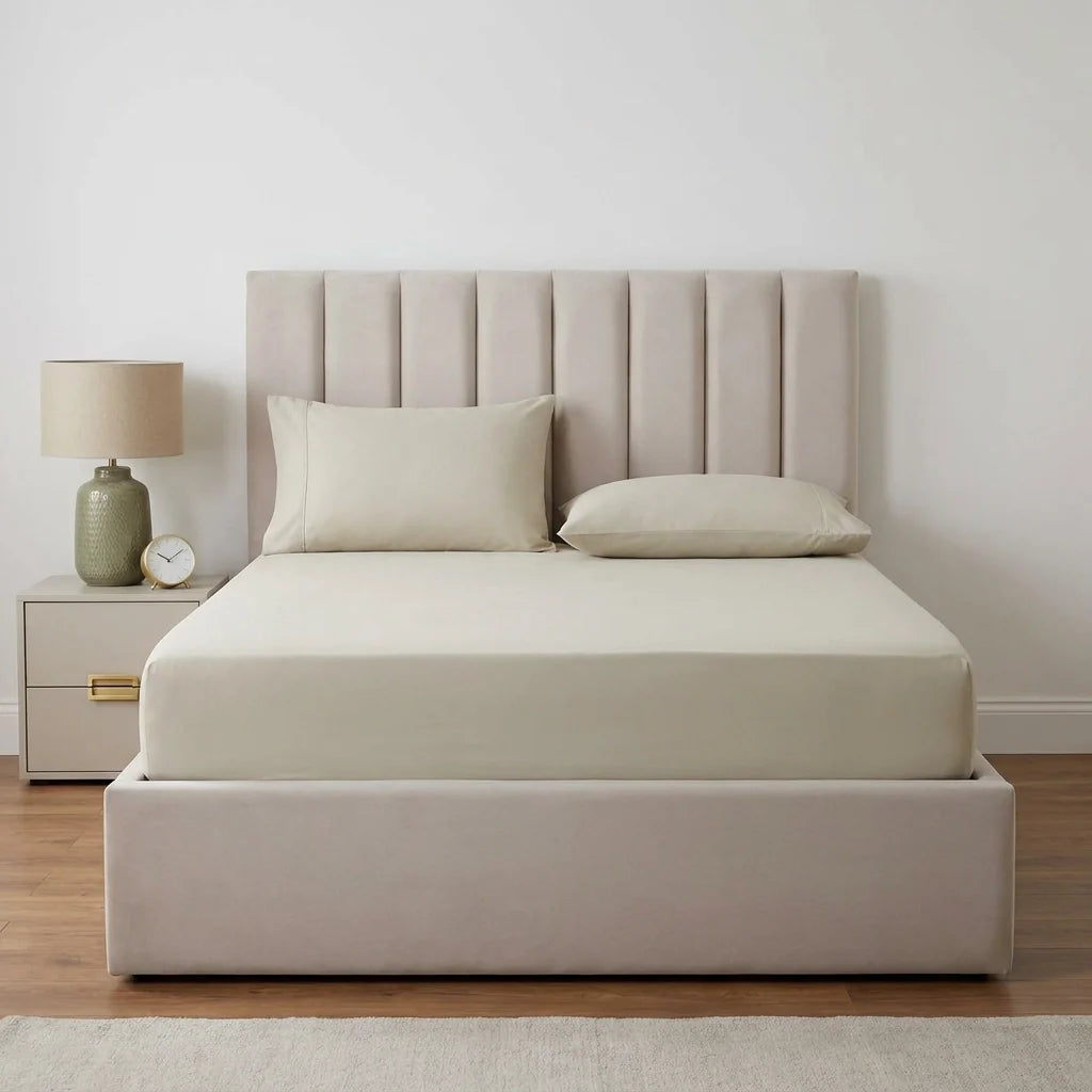 200 Thread Count Cotton 35cm Extra Deep Fitted Sheet - Silver