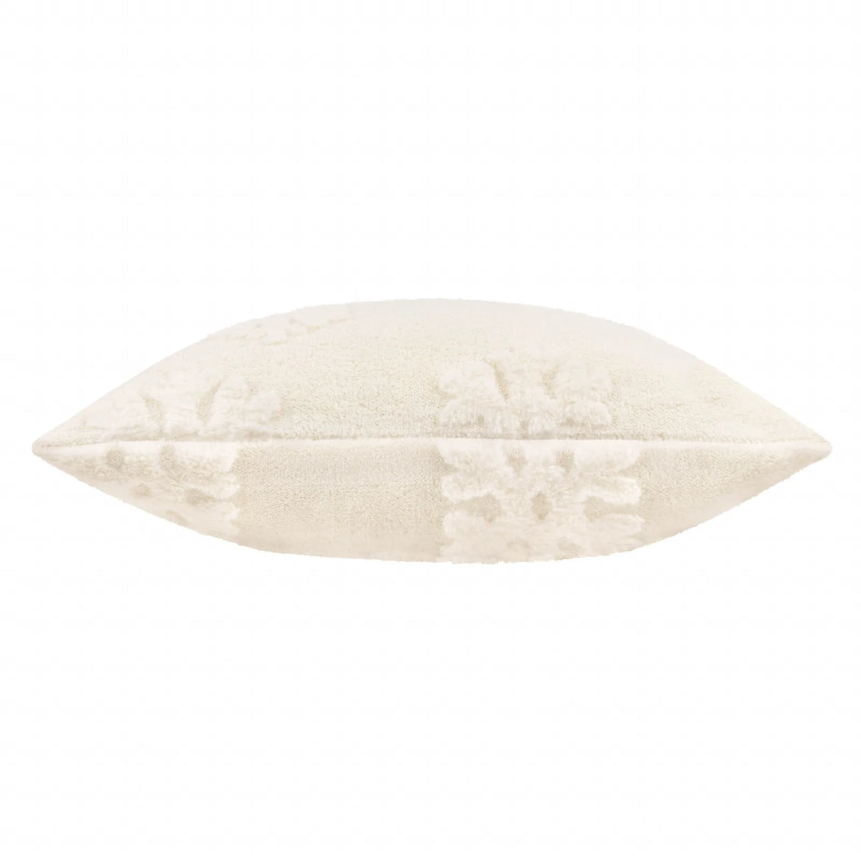 Snowflakes Faux Fur Cushion Cover Snow White 50 x 50cm - image 3